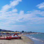 Italiaans strand aan de Adriatische zee