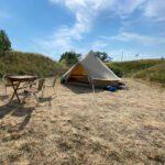 Bell tent op camping Fort Vuren in Gelderland