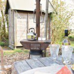 Buitenkeuken op een boerderijcamping