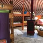 Stapelbed van een Mongoolse Yurt